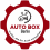 black and maroon simple futuristic repair shop logo